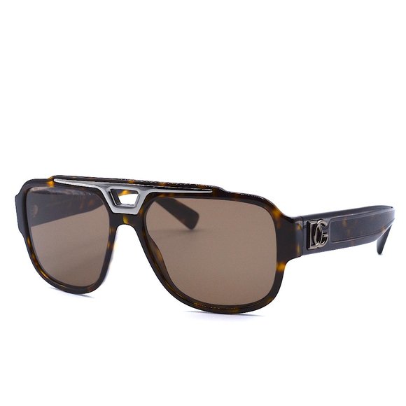 NEW DOLCE&GABBANA DG4389 502/73 HAVANA DARK BROWN AUTHENTIC SUNGLASSES - Picture 7 of 12